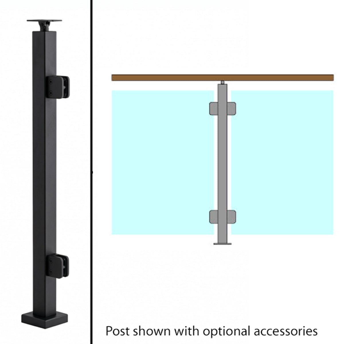 Level Line Post Universal Top | Signature Glass Railing | Viewrail ...
