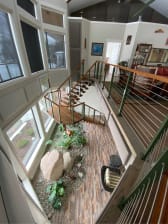 Green cable stair from above