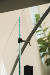 Glass and handrail bracket detail