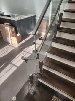 Commercial stair glass