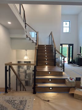 Post glass railing