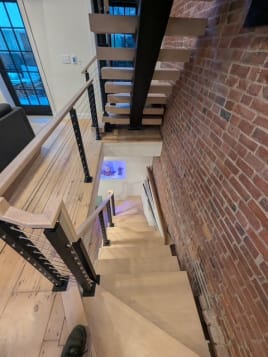 Top-down stair view