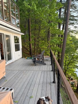 Deck cable railing with Endurance handrail