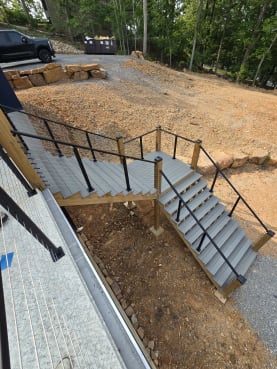 Cable railing stairs