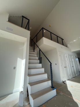 Interior stair cable railing