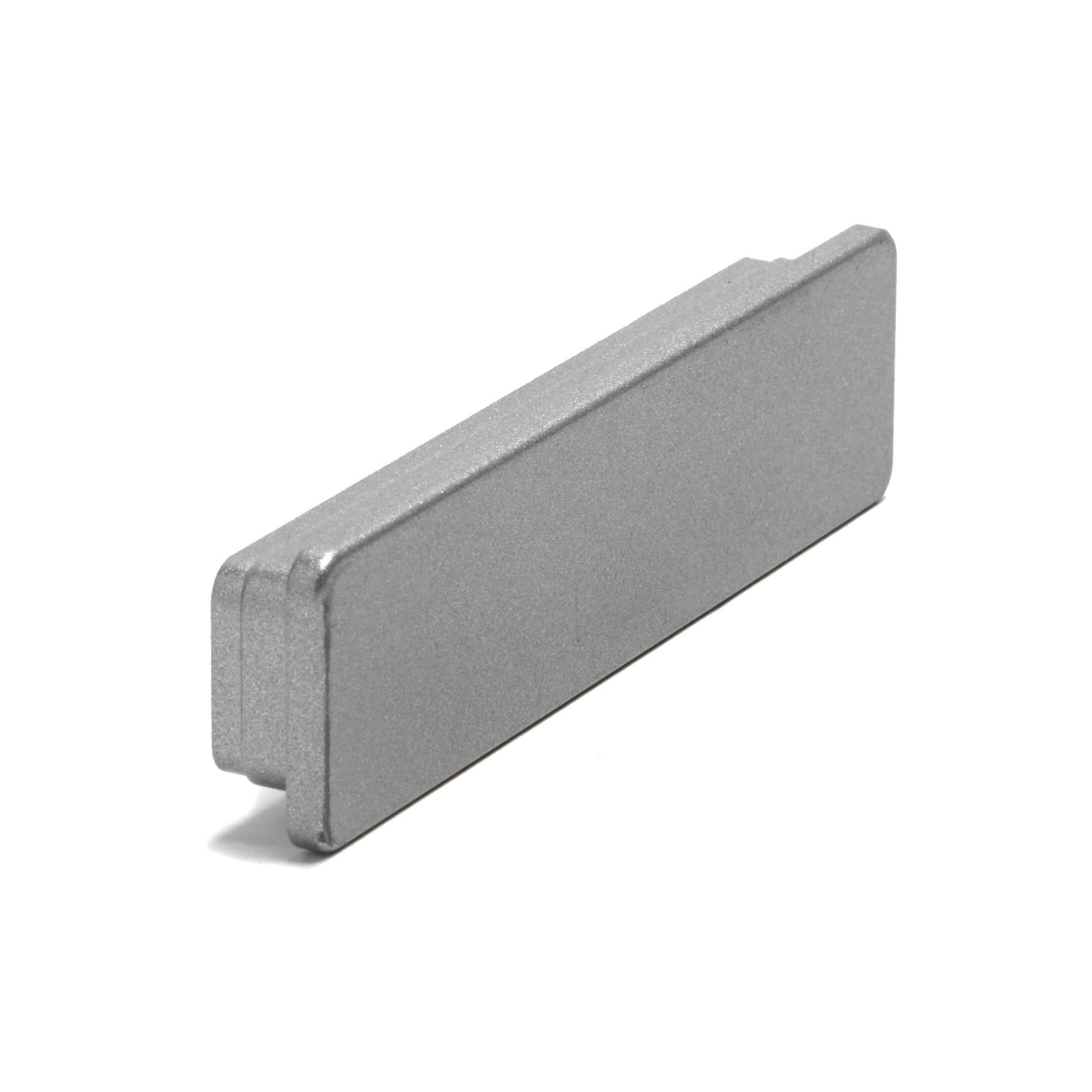 MetalBevRail EndPlug Silver
