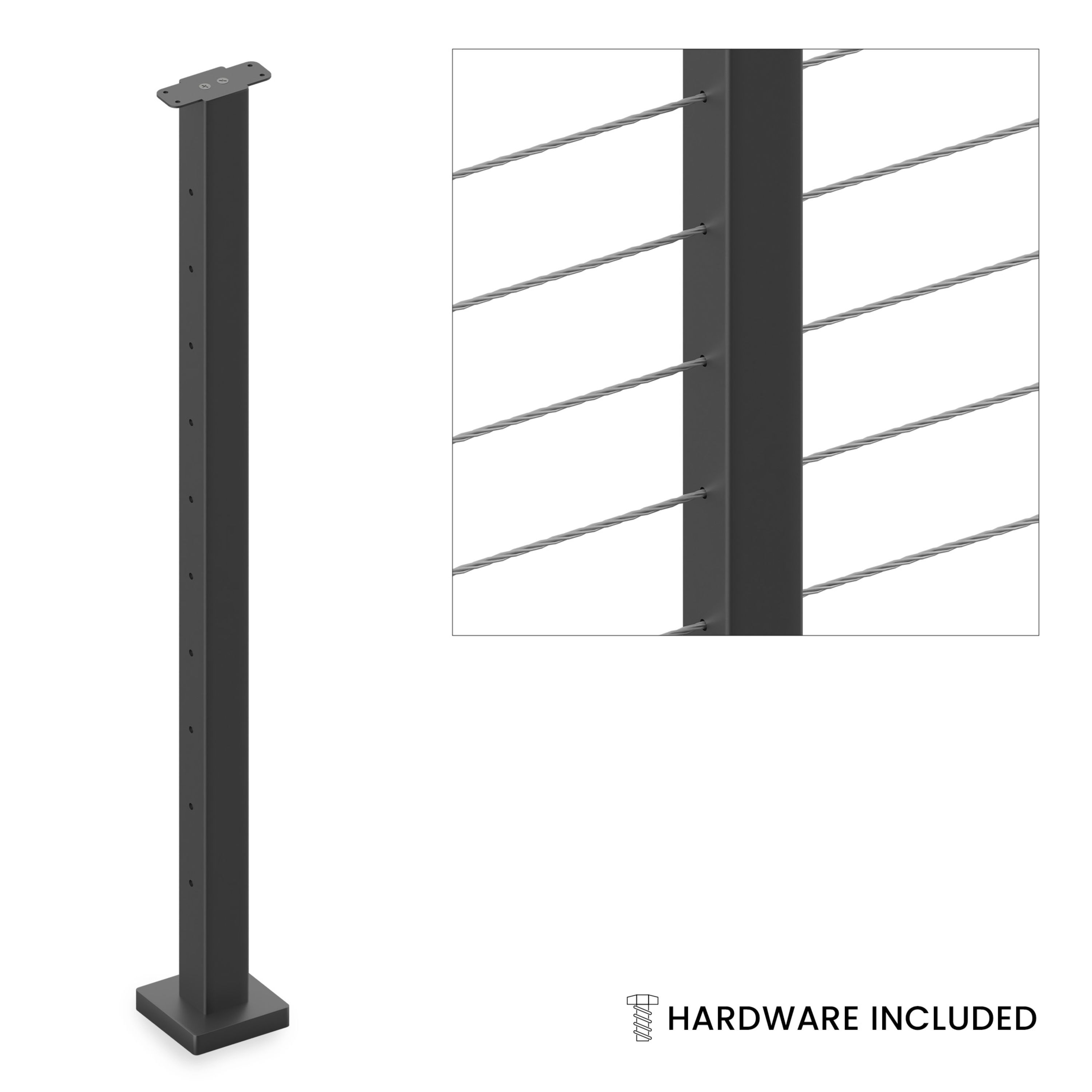 Express Level Line Post | Cable Railing | Viewrail | Viewrail