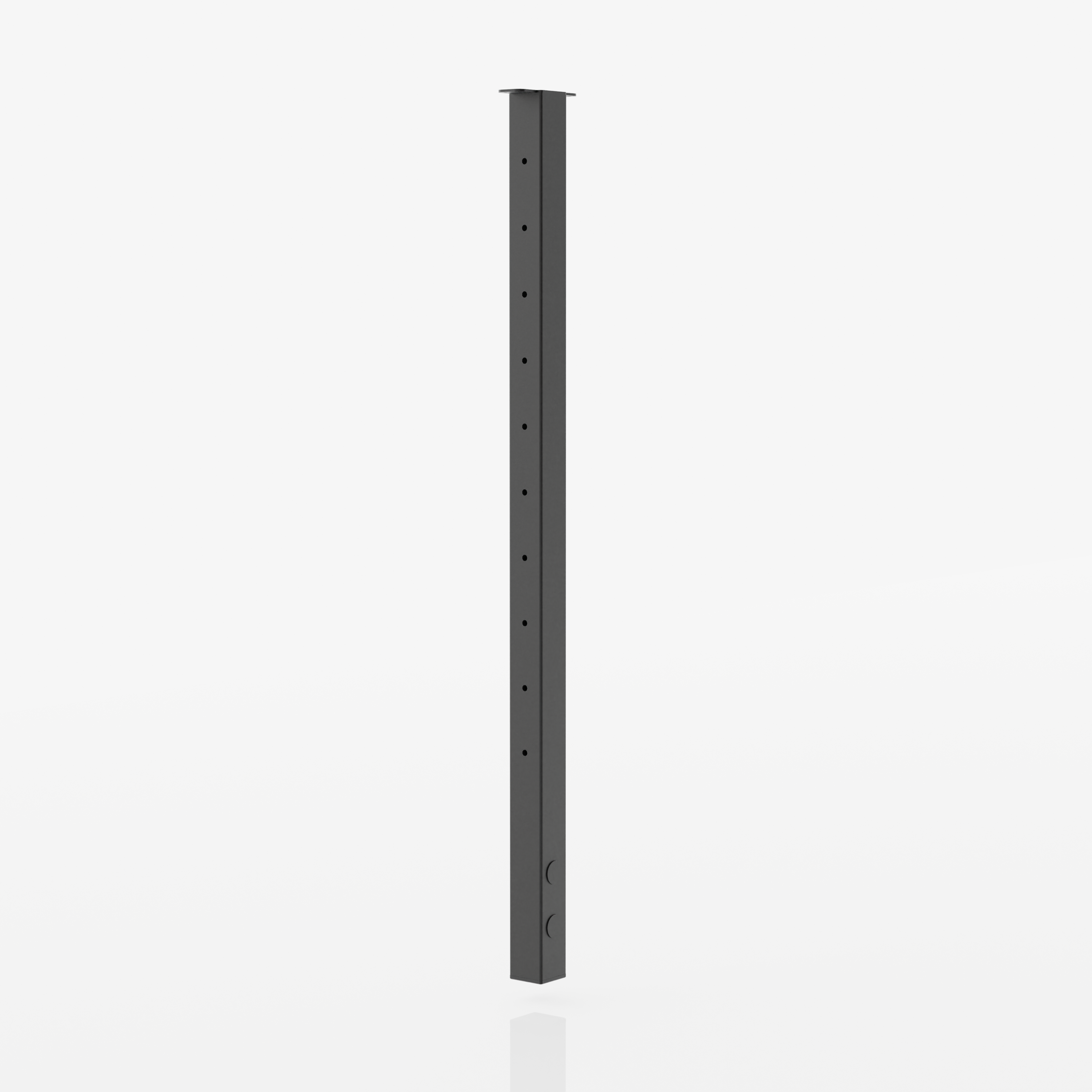 Angle End post with black finish and included hardware