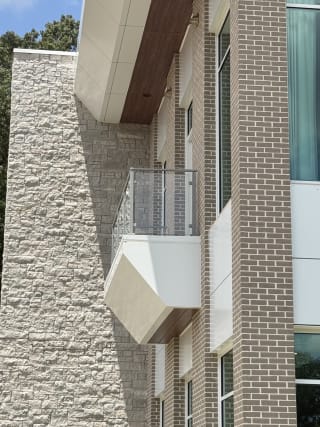 Commercial balcony glass