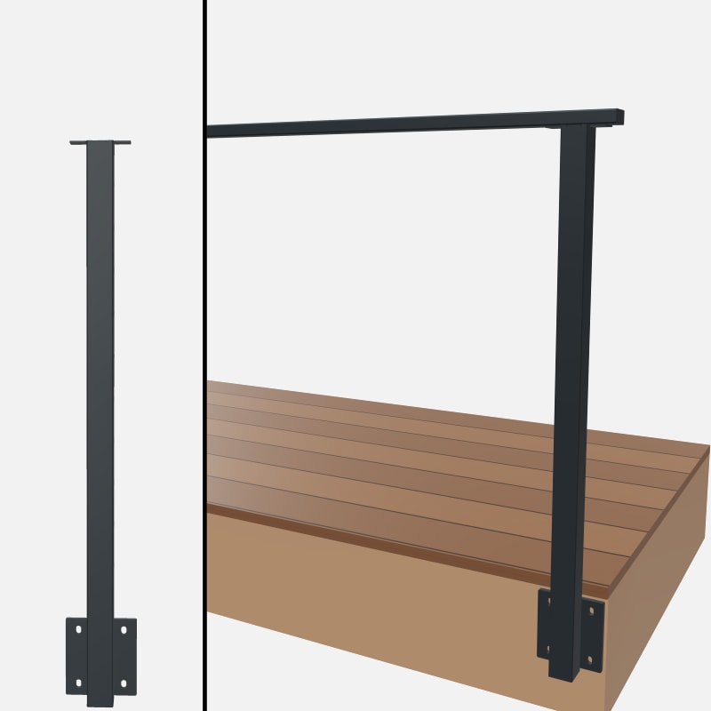 Blank Post, Signature Cable, Side Mount, Flat Top