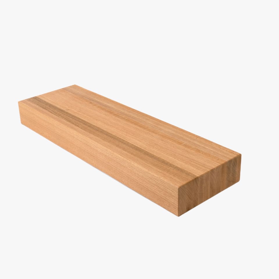 4" Thick Red Oak Stair Tread - Butcher Block