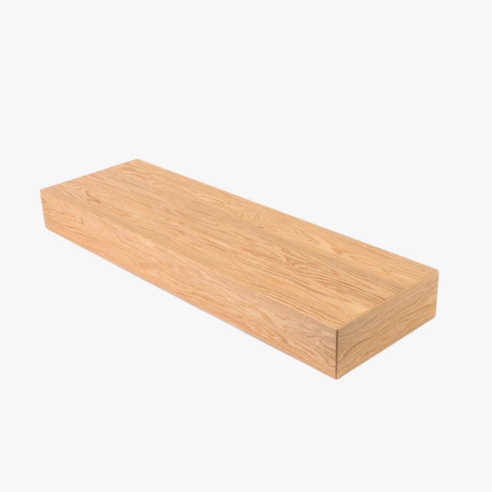 4" Thick Red Oak Stair Tread - Signature