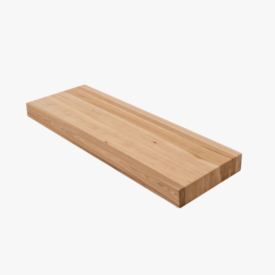 2" Thick Hickory Stair Tread - Butcher Block