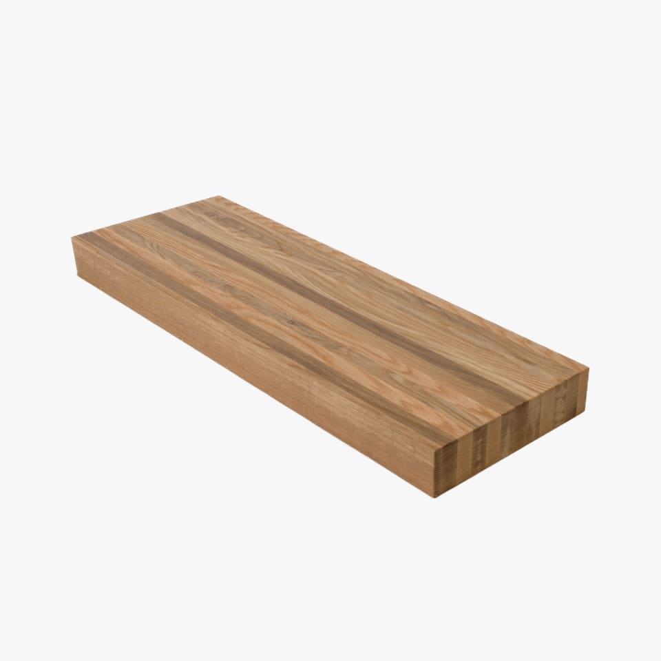 2-1/2" Thick Quartersawn White Oak Stair Tread - Butcher Block
