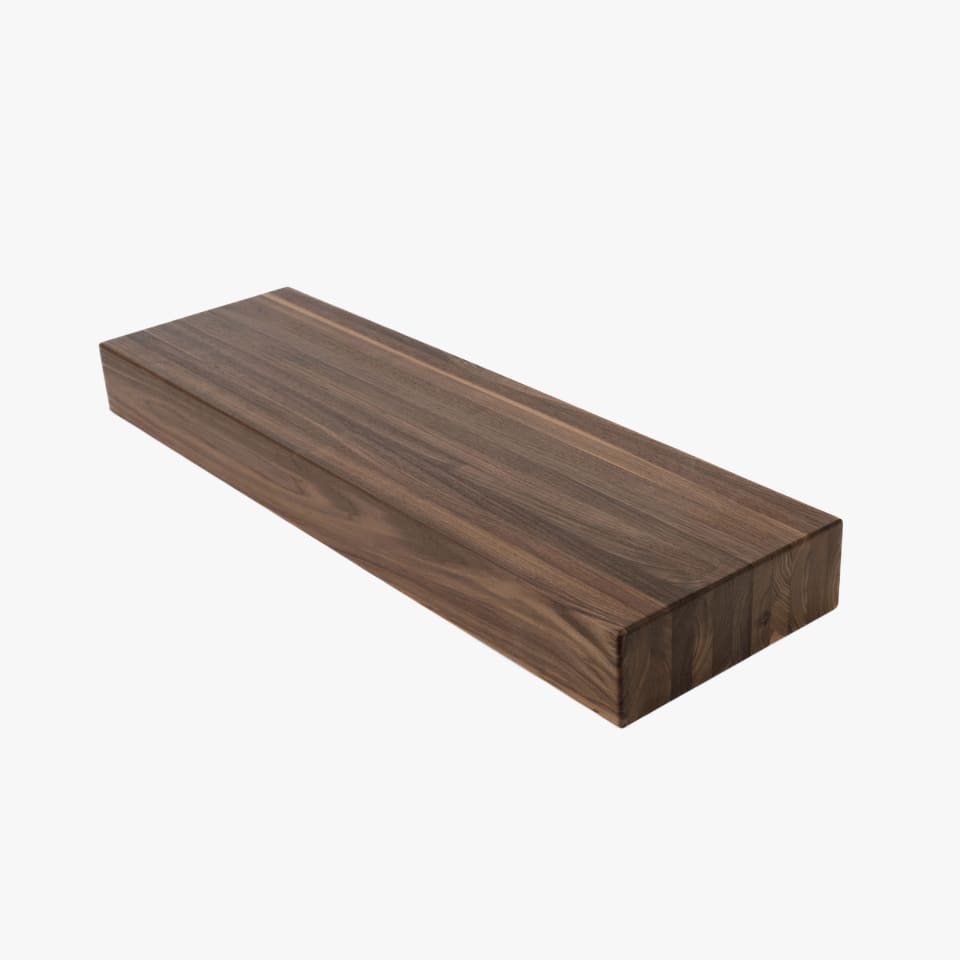 3-1/2" Thick Walnut Stair Tread - Butcher Block