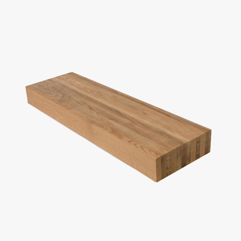 3-1/2" Thick Quartersawn White Oak Stair Tread - Butcher Block
