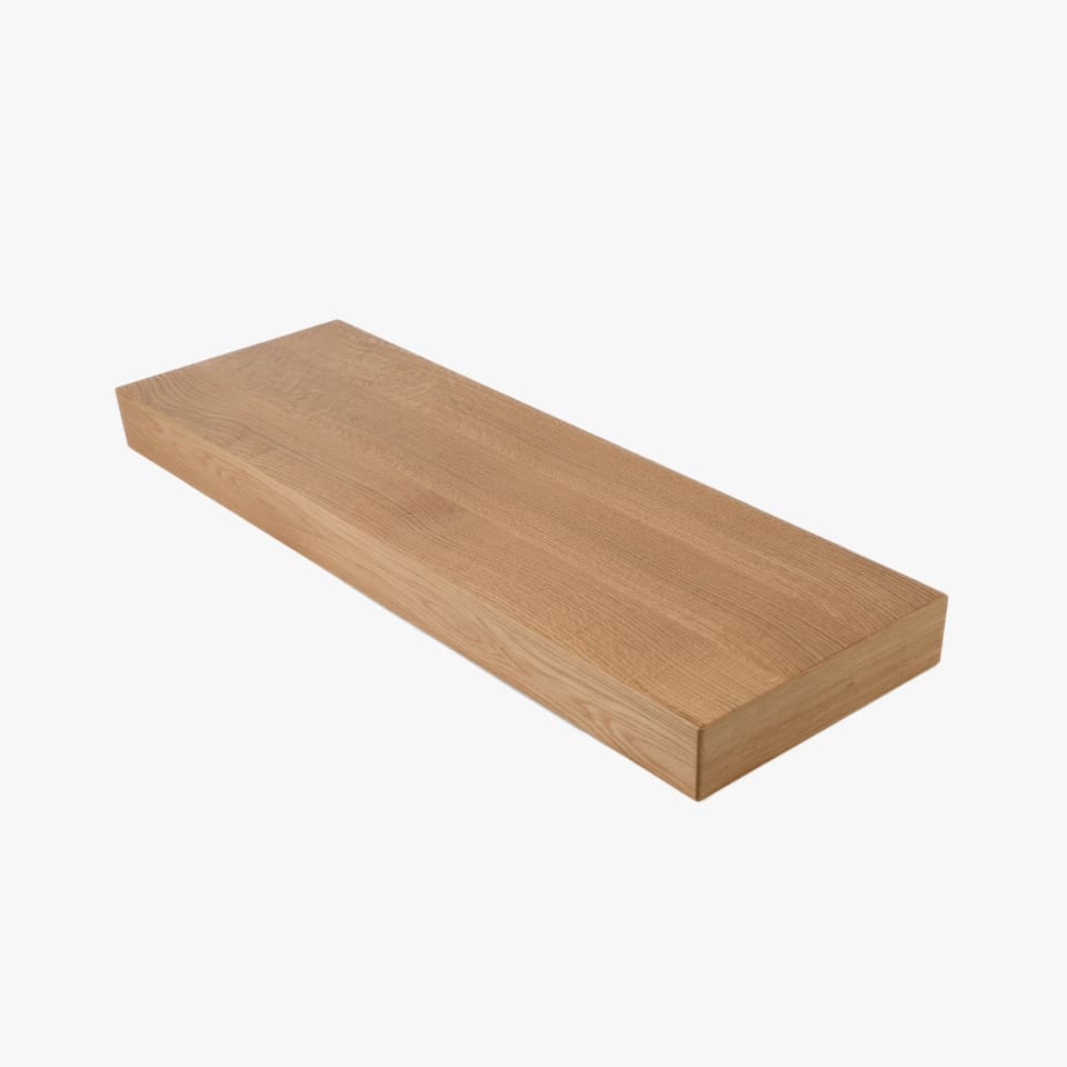 2-1/2" Thick Quartersawn White Oak Stair Tread - Signature