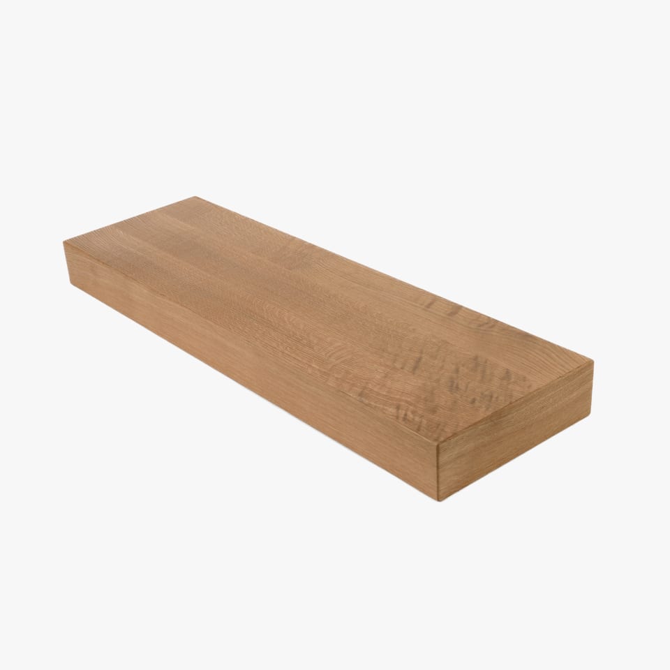 3-1/2" Thick Quartersawn White Oak Stair Tread - Signature