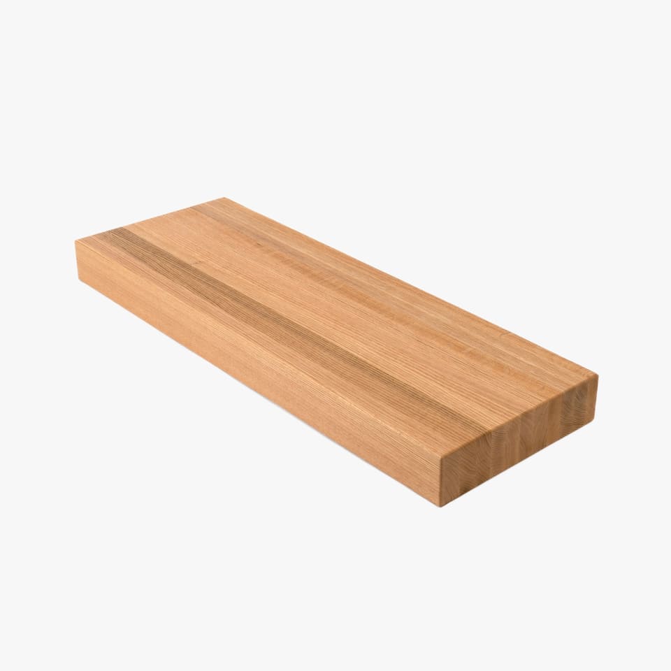 2-1/2" Thick Red Oak Stair Tread - Butcher Block