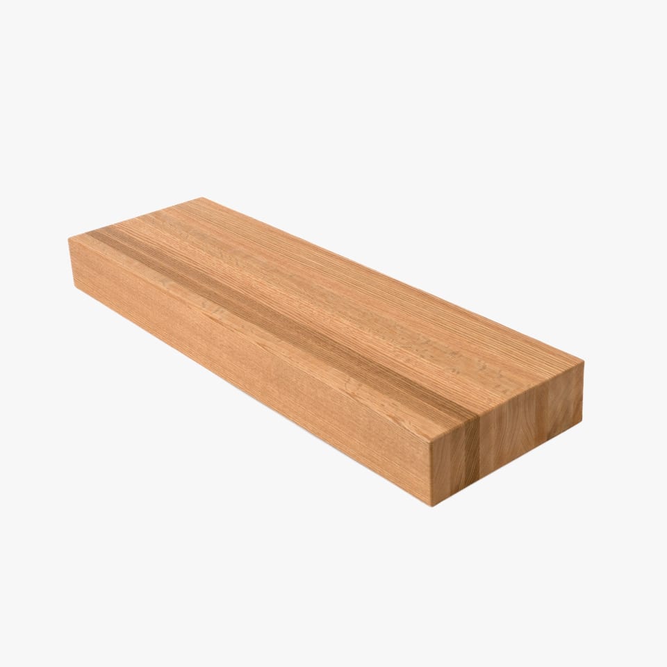 3-1/2" Thick Red Oak Stair Tread - Butcher Block