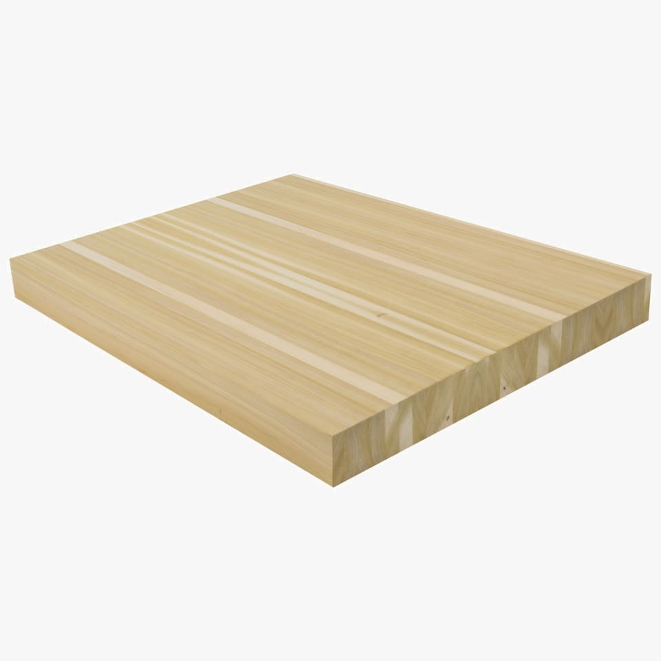 3-1/2" Thick Poplar - Stain Grade Landing Platform - Butcher Block
