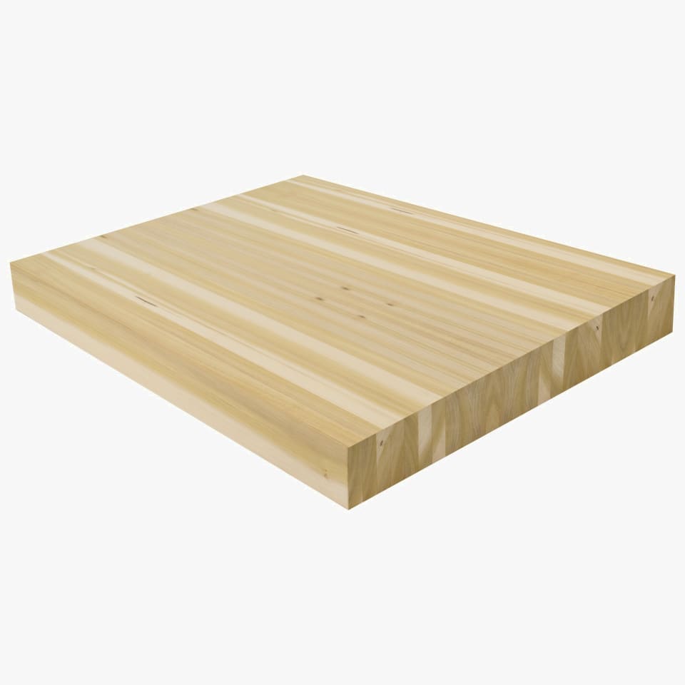4" Thick Poplar - Stain Grade Landing Platform - Butcher Block
