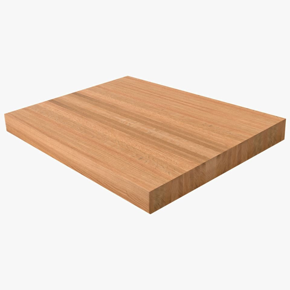3-1/2" Thick Red Oak Landing Platform - Butcher Block