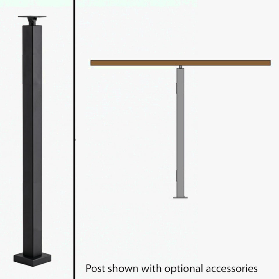 Blank Post, Signature Glass Railing, Universal Top