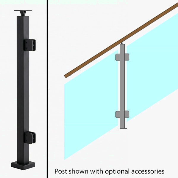 Angle Line Post, Signature Glass Railing, Universal Top