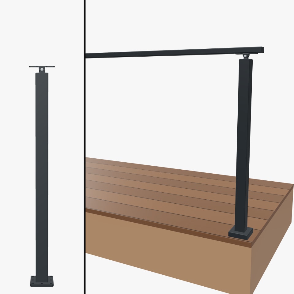 Blank Post, Signature Cable, Surface Mount, Universal Top