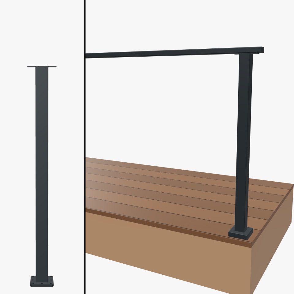 Blank Post, Signature Slim Rod, Surface Mount, Flat Top