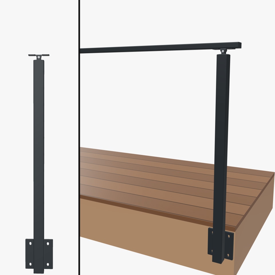 Blank Post, Signature Glass, Side Mount, Universal Top