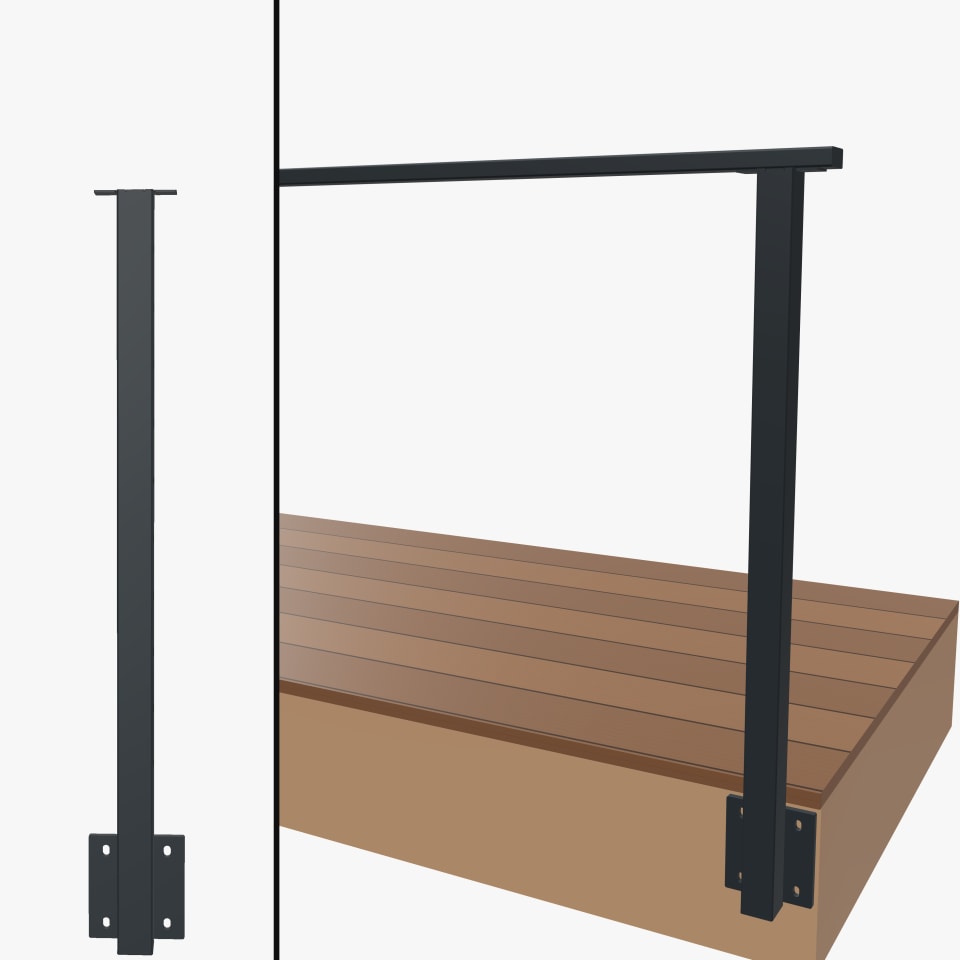 Blank Post, Signature Glass, Side Mount, Flat Top
